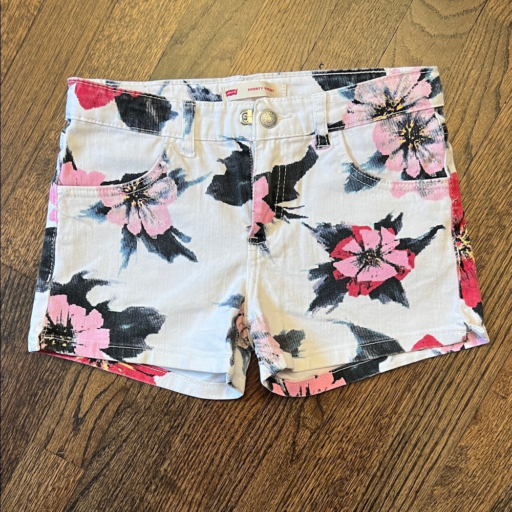 Levi’s Girls Shorty Shorts Floral Patterned Denim